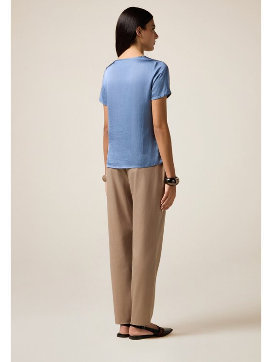 Oltre Oltre Blusa 2463R003055N024 Turchese Regular Fit