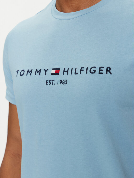 Tommy Hilfiger Tommy Hilfiger Тишърт Logo MW0MW11797 Светлосиньо Regular Fit