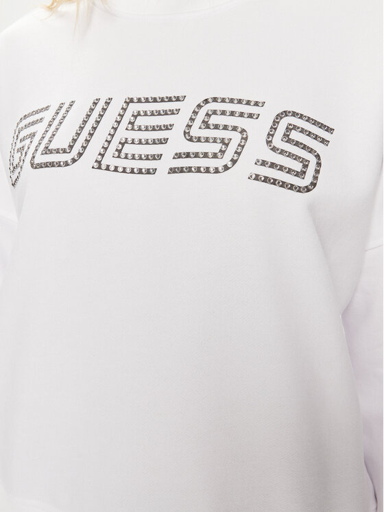 Guess Guess Majica dugih rukava Skylar V4GQ07 K8802 Bijela Relaxed Fit