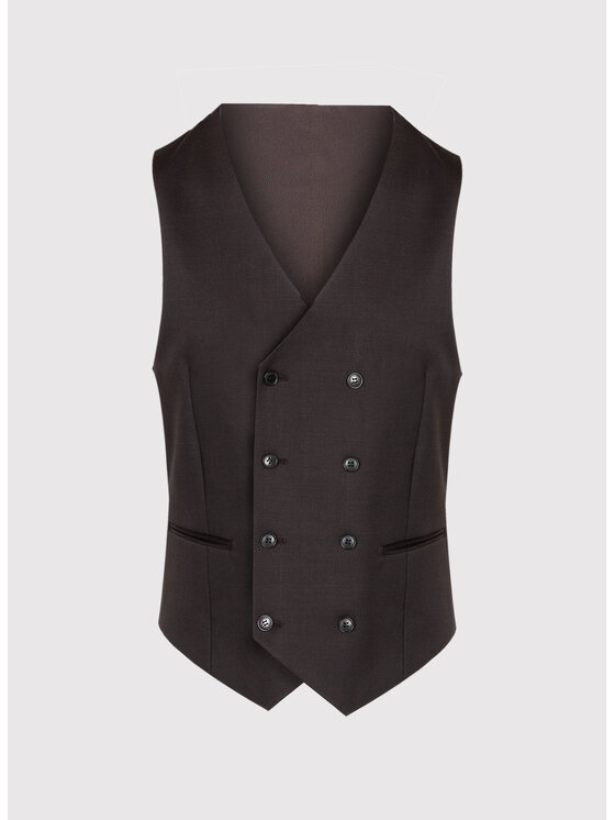 Pako Lorente Pako Lorente Kamizelka garniturowa P26SF-8G-042 Brązowy Slim Fit