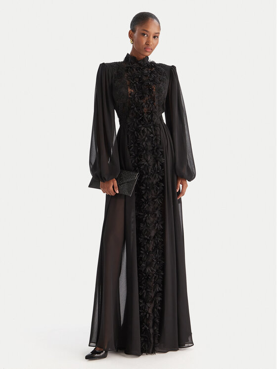 Babylon Babylon Sukienka wieczorowa S00827 Czarny Regular Fit