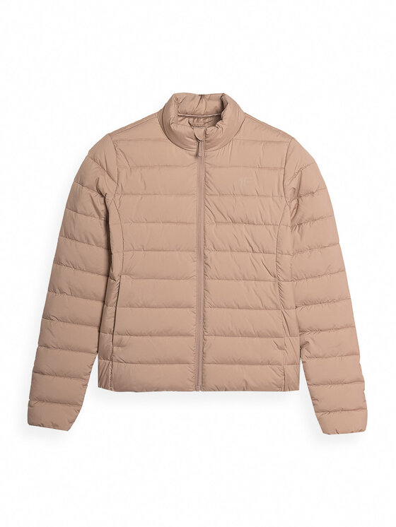 4F 4F Kurtka puchowa BASIC+ Beżowy Slim Fit