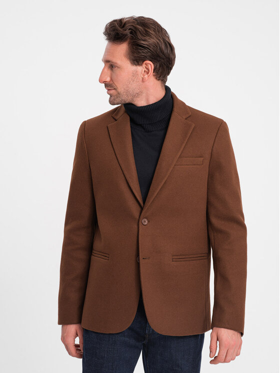 Ombre Ombre Sako OM-BLZB-0118 Hnědá Regular Fit