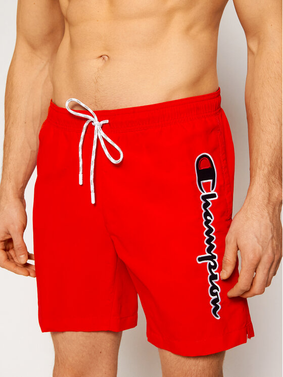 Champion Champion Badeshorts Satin Script Logo Board 214428 Rot Board Fit