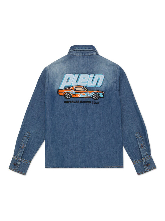 PHILIPP PLEIN PHILIPP PLEIN camicia di jeans 28131 Celeste Basic Fit