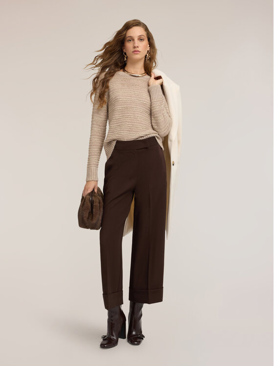 Motivi Motivi Pantaloni di tessuto P0AEQ005166N022 Marrone Regular Fit