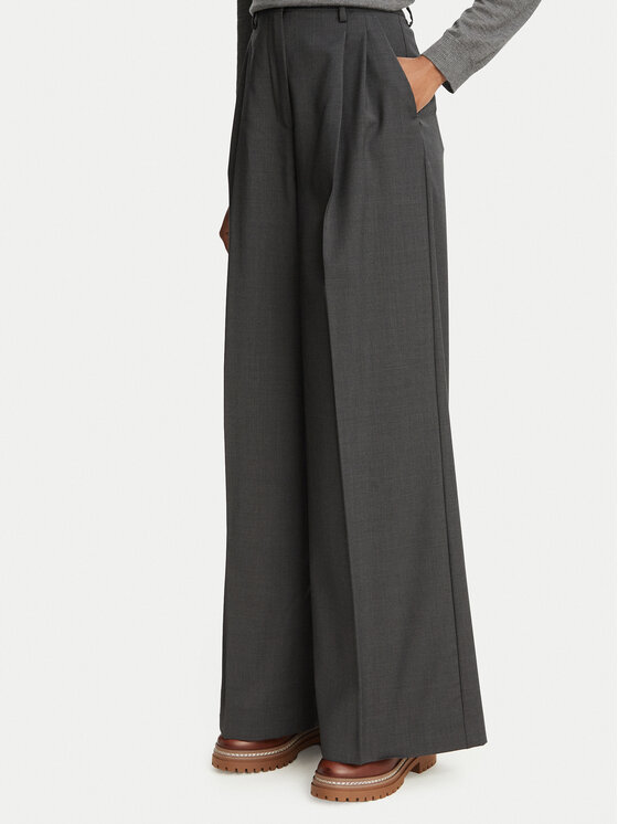 Weekend Max Mara Weekend Max Mara Pantaloni din material Adelfi 2625136032 Gri Regular Fit