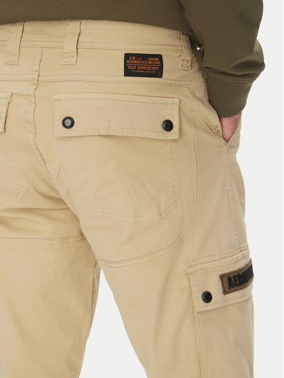 Aeronautica Militare Aeronautica Militare Παντελόνι υφασμάτινο 251PA1665CT3534 Μπεζ Regular Fit
