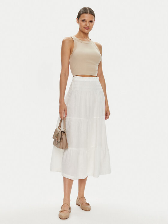 Gap Gap Trapezno krilo 665930-03 Écru Regular Fit