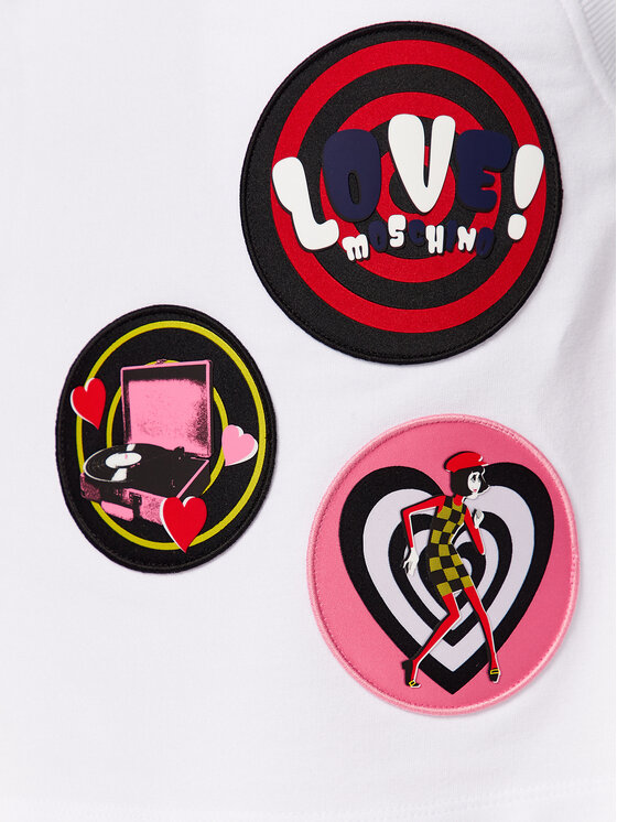 LOVE MOSCHINO LOVE MOSCHINO gonna in felpa W162880E 2246 Bianco Regular Fit