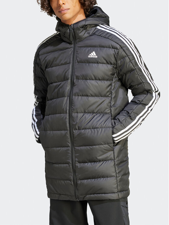 adidas adidas Pūkinė striukė Essentials 3-Stripes HZ8522 Juoda Regular Fit