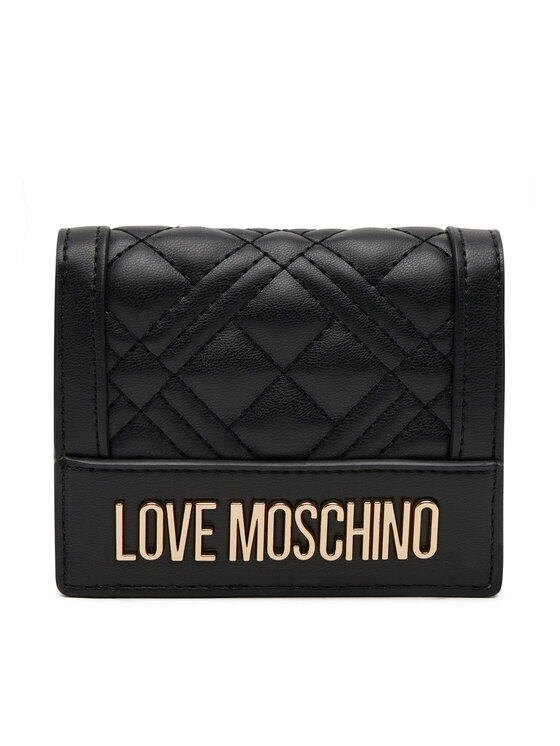 LOVE MOSCHINO Kleine Damen Geldbörse JC5601PP1MLA0000 Schwarz, Größe 00