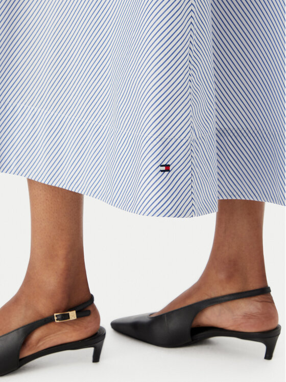 Tommy Hilfiger Tommy Hilfiger Midi sukňa WW0WW48936 Modrá A-Line Fit