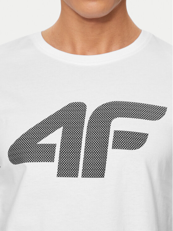 4F 4F T-krekls 4FWSS24TTSHM1155 Balts Regular Fit