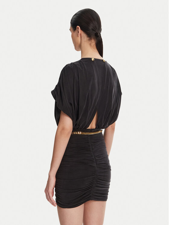 Elisabetta Franchi Elisabetta Franchi Φόρεμα κοκτέιλ AB-765-51E2 Μαύρο Regular Fit