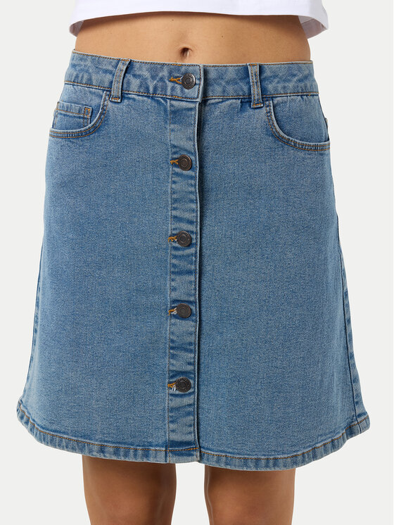 Noisy May Noisy May Spódnica jeansowa Ronnie 27032521 Niebieski Regular Fit