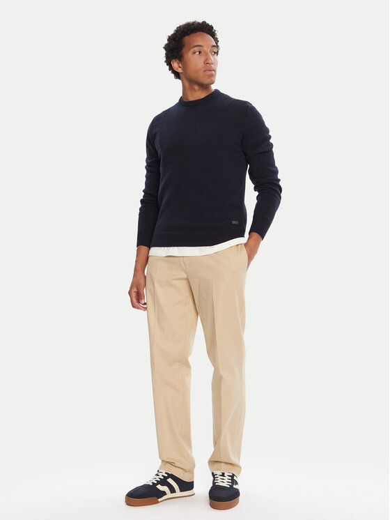 Barbour Barbour Džemper Patch Crew MKN0584NY91 Tamnoplava Regular Fit