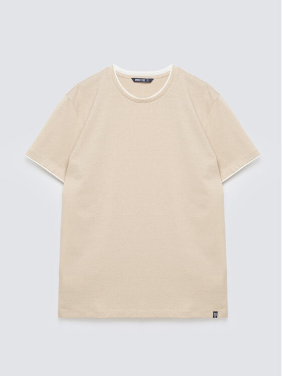 BIG STAR BIG STAR T-Shirt FREDRISER Beżowy Basic Fit