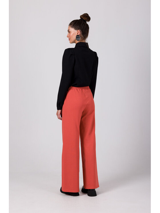 BeWear BeWear Spodnie damskie B275 Czerwony Modern Fit