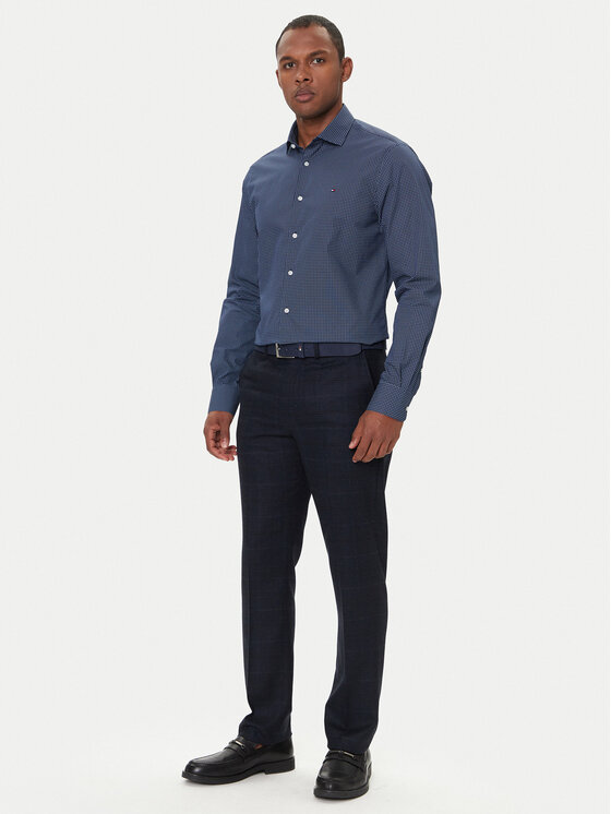 Tommy Hilfiger Tommy Hilfiger Košeľa MW0MW40523 Tmavomodrá Slim Fit