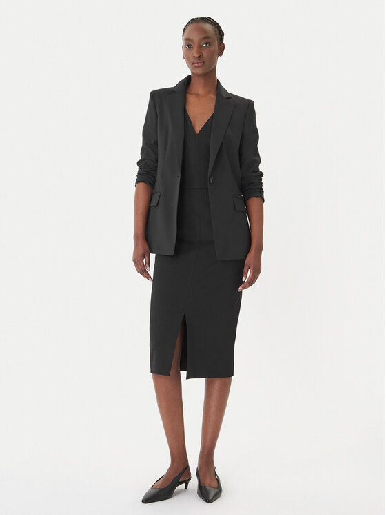 HUGO HUGO Koktejlové šaty Kalamara-3 50533641 Čierna Slim Fit