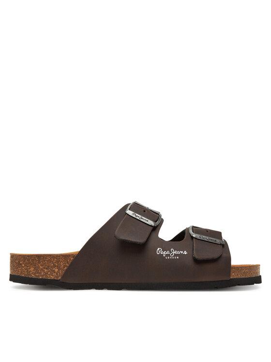 Pepe Jeans Męskie Klapki, rozmiar 41, Brązowe, PMS90108