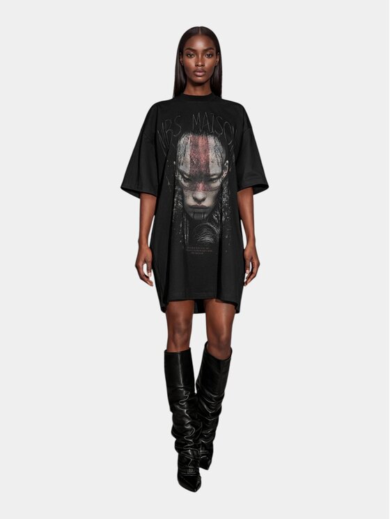 MADE BY SOCIETY MADE BY SOCIETY T-Shirt Shadow Elle - T27838 Czarny Basic Fit