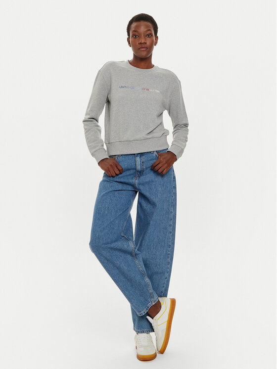 United Colors Of Benetton United Colors Of Benetton Mikina 3J68D107Z Sivá Regular Fit