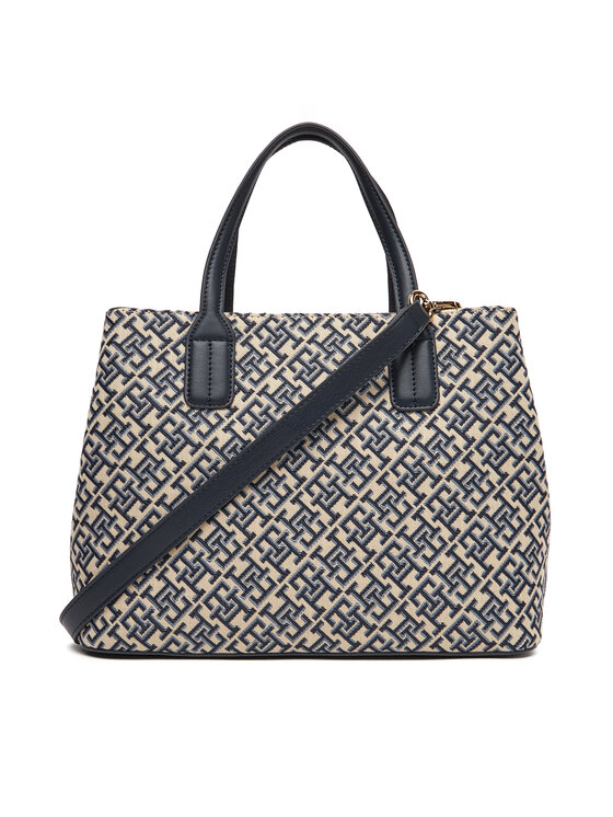 Tommy Hilfiger Tommy Hilfiger Táska Th Jacquard Satchel AW0AW17444 Sötétkék