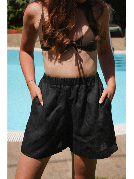 Love and Hate Love and Hate Pantaloncini di tessuto Diune Nero Ladies Fit