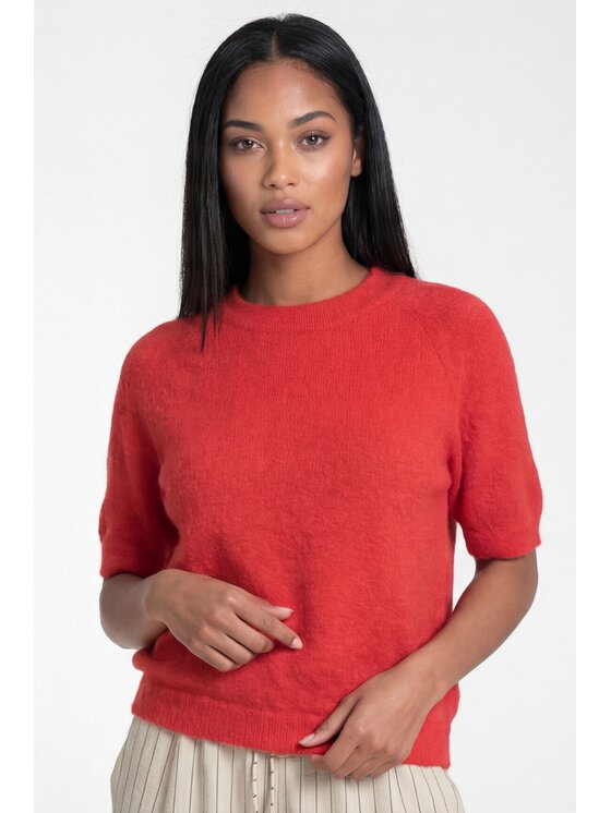 FIGL FIGL Svetr M1320 Červená Regular Fit