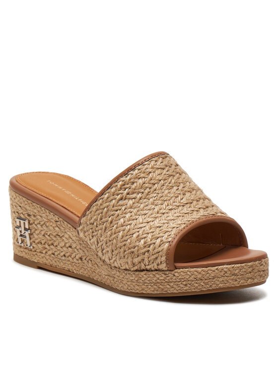 Tommy Hilfiger Tommy Hilfiger Espadrilles Th Rope Wedge Sandal FW0FW07927 Bēšs