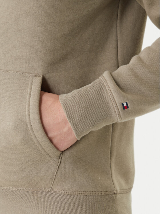 Tommy Hilfiger Tommy Hilfiger Džemperis ar kapuci Logo MW0MW11599 Bēšs Regular Fit