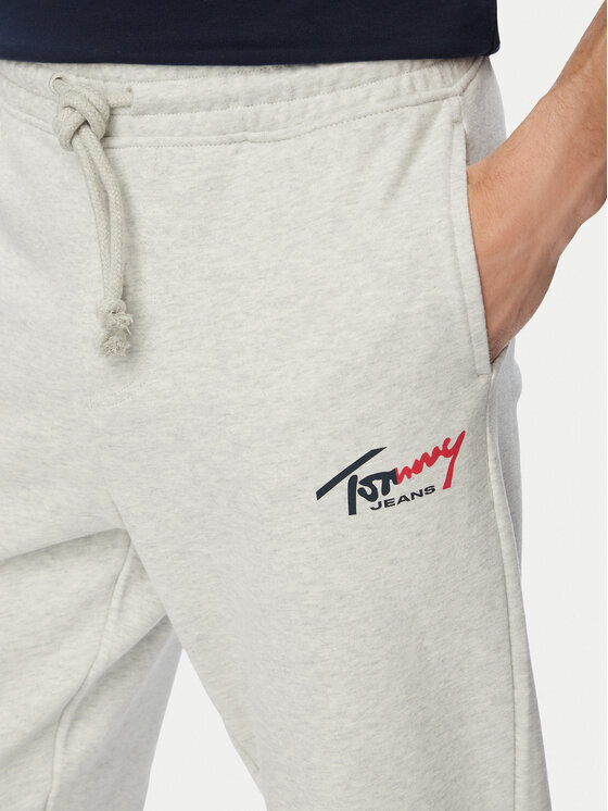 Tommy Jeans Tommy Jeans Jogginghose DM0DM23903 Hellgrau Regular Fit