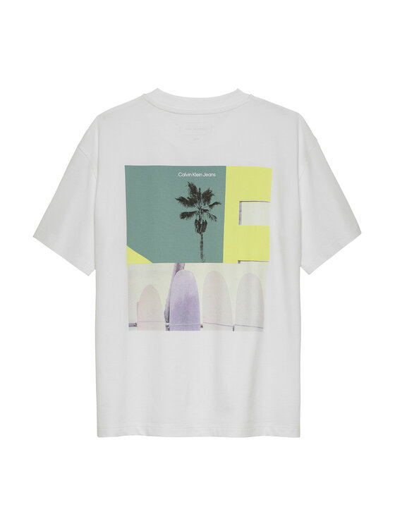 Calvin Klein Jeans Calvin Klein Jeans Tričko Miami IB0IB02449 Biela Relaxed Fit