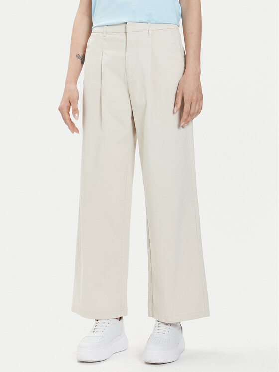 ONLY ONLY Hlače Stella 15311377 Écru Regular Fit