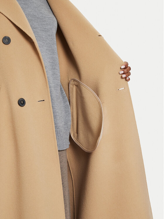 Weekend Max Mara Weekend Max Mara Płaszcz wełniany Natale 2425016021 Beżowy Regular Fit