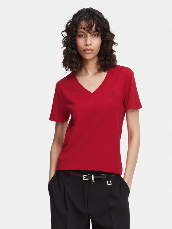 Beverly Hills Polo Club Tricou P-SS26W-TS516518 Roșu Regular Fit