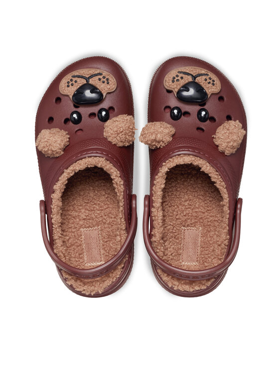 Crocs Crocs Natikači Classic Lined Iam Brown Bear Clog K 210399 Rjava