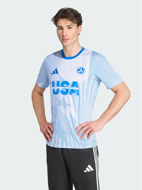 adidas adidas Koszulka techniczna USA Jersey Biały Regular Fit