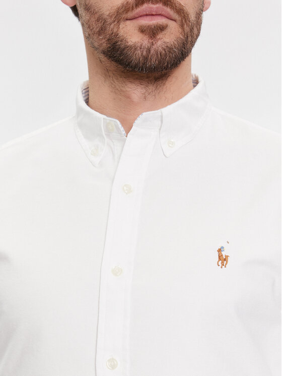 Polo Ralph Lauren Polo Ralph Lauren Srajca 710767441007 Bela Slim Fit