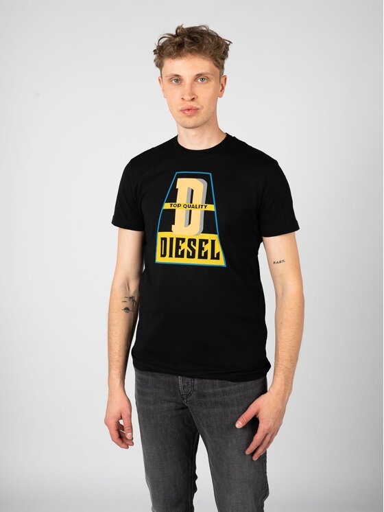 Diesel Diesel T-shirt A10376-0GRAI Nero Regular Fit