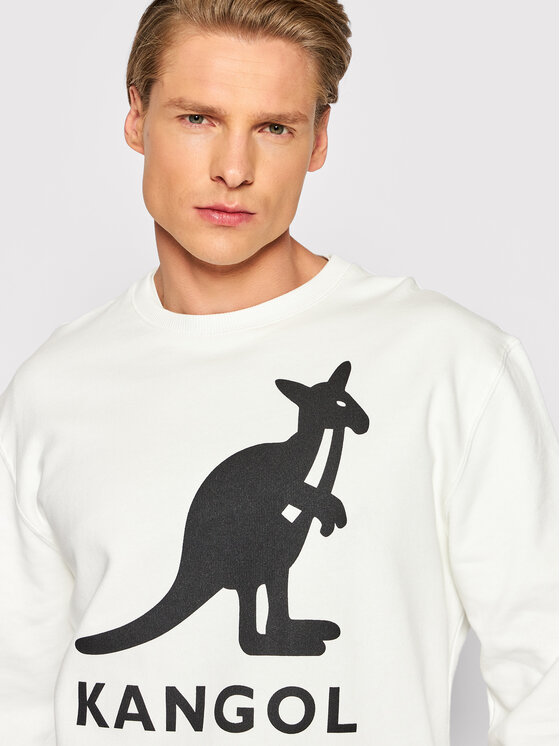 Kangol Kangol Džemperis ar kapuci Unisex Crew Sweat Essential KLEU003 Écru Regular Fit