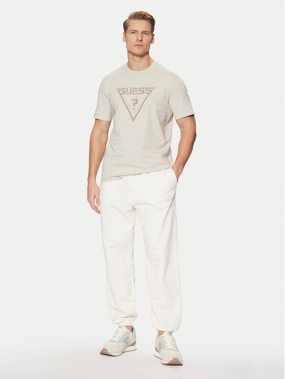 Guess Guess Marškinėliai Z5RI03 I3Z14 Smėlio Regular Fit