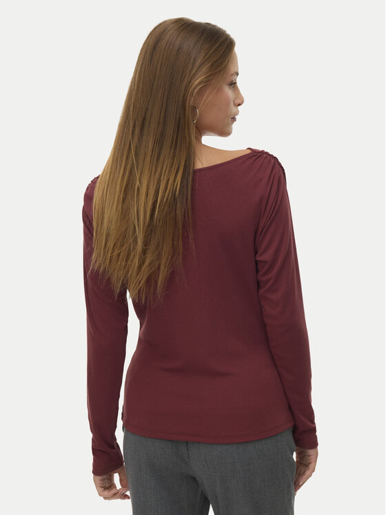 Vero Moda Vero Moda Bluzka Ice 10340793 Bordowy Regular Fit