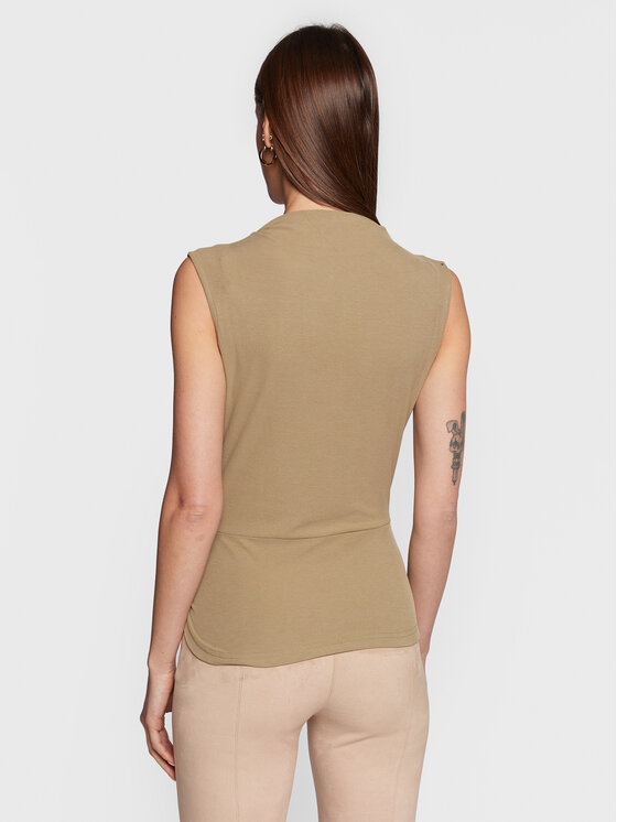 Guess Guess Μπλουζάκι Ramona W3RP42 KAQL2 Πράσινο Slim Fit