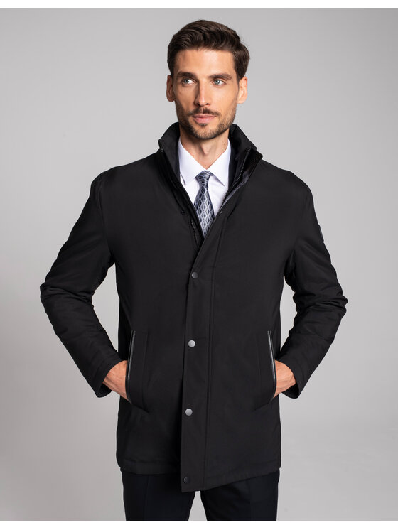 Borgio Borgio Kurtka przejściowa endine Czarny Slim Fit