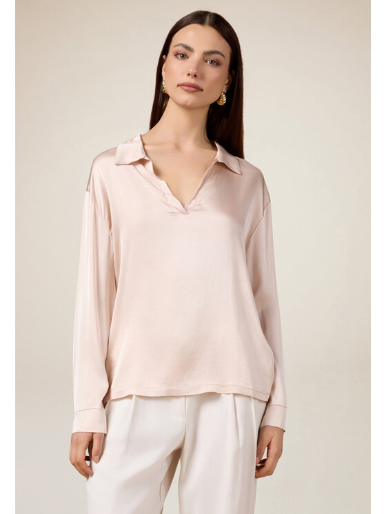 Oltre Oltre Blusa 2493J000736N006 Rosa Regular Fit