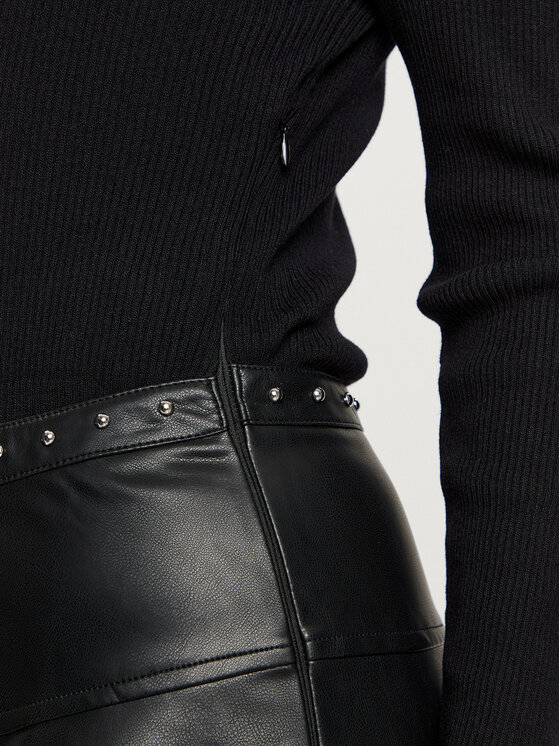 Morgan Morgan Úpletové šaty 242-RPEPPER Černá Slim Fit