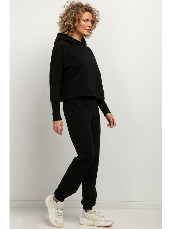 Tessita Tessita Spodnie dresowe T384 Czarny Straight Leg